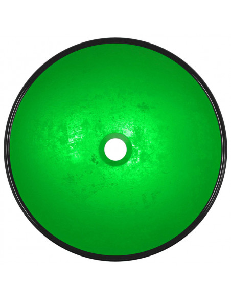 Lavandino in Vetro Temperato 42x14 cm Verde