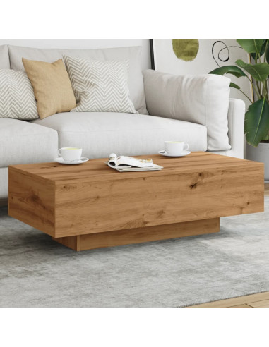 Tavolino Salotto Rovere Artigianale 100x49,5x31cm Multistrato