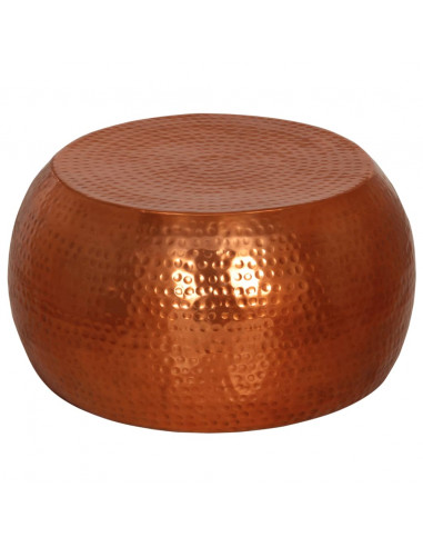 Tavolino da Salotto in Ottone Ø55x28 cm in Alluminio