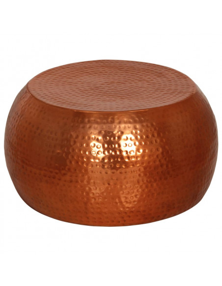 Tavolino da Salotto in Ottone Ø55x28 cm in Alluminio