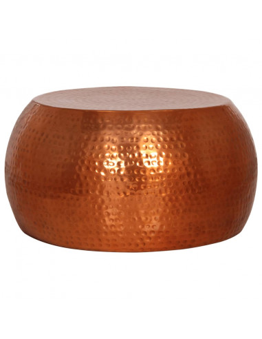 Tavolino da Salotto in Ottone Ø55x28 cm in Alluminio