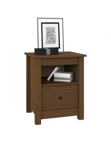 Comodini 2 pz Miele 40x35x49 cm in Legno Massello di Pino