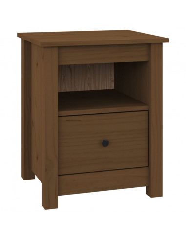 Comodini 2 pz Miele 40x35x49 cm in Legno Massello di Pino