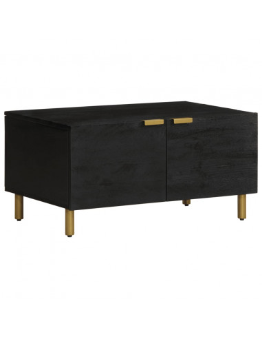 Tavolino da Salotto Nero 80x50x40 cm in Legno Multistrato