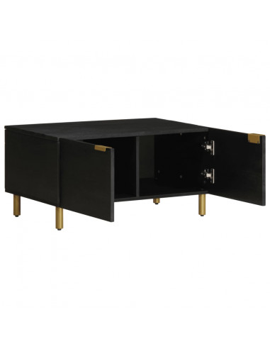 Tavolino da Salotto Nero 80x50x40 cm in Legno Multistrato