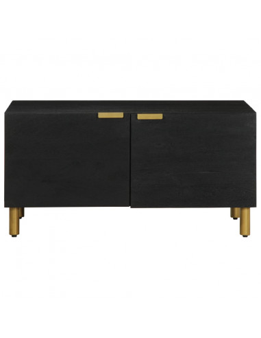 Tavolino da Salotto Nero 80x50x40 cm in Legno Multistrato