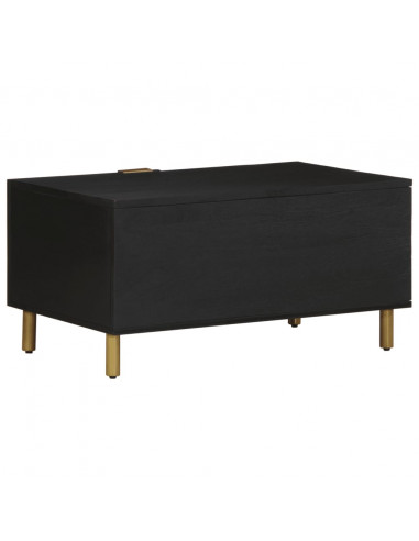 Tavolino da Salotto Nero 80x50x40 cm in Legno Multistrato