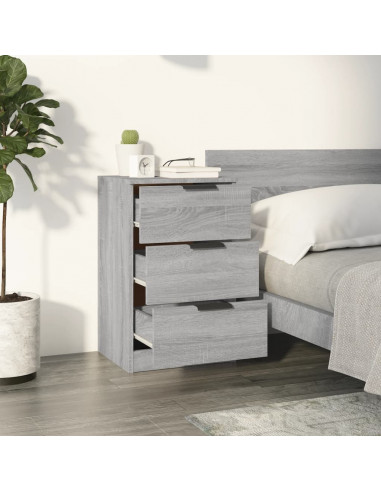 Comodini 2 pz Grigio Sonoma 40x36x65 cm