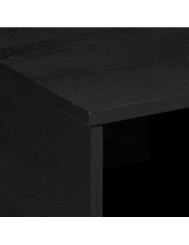 Tavolino da Salotto Nero 80x50x40 cm in Legno Multistrato