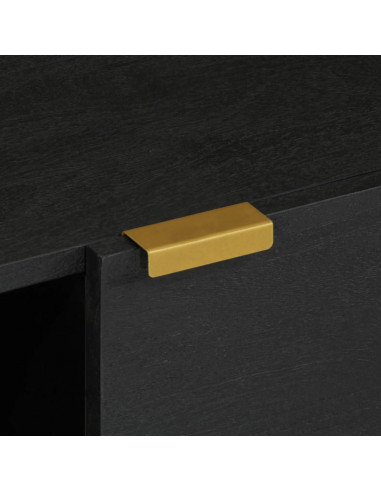 Tavolino da Salotto Nero 80x50x40 cm in Legno Multistrato