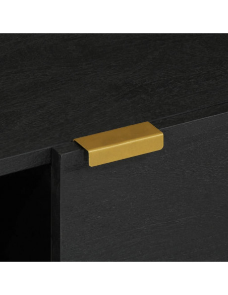 Tavolino da Salotto Nero 80x50x40 cm in Legno Multistrato