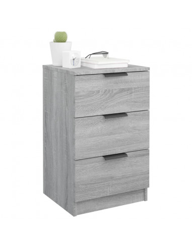 Comodini 2 pz Grigio Sonoma 40x36x65 cm