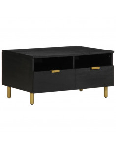 Tavolino da Salotto Nero 80x54x40 cm in Legno Multistrato 2