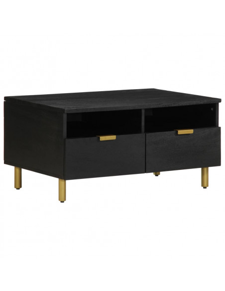 Tavolino da Salotto Nero 80x54x40 cm in Legno Multistrato