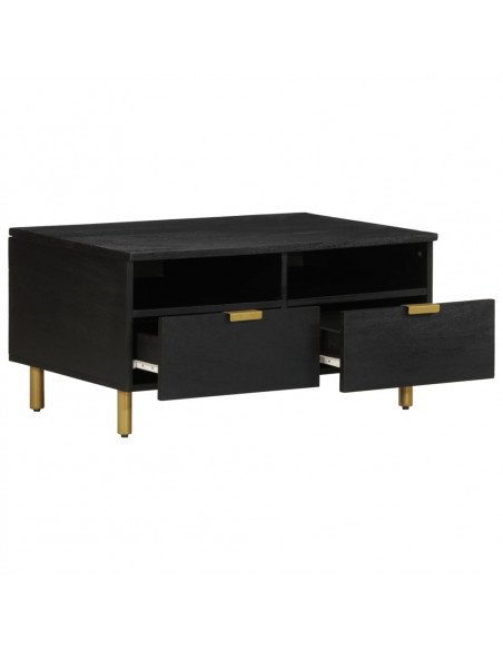 Tavolino da Salotto Nero 80x54x40 cm in Legno Multistrato