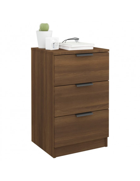 Comodini 2 pz Rovere Marrone 40x36x65 cm