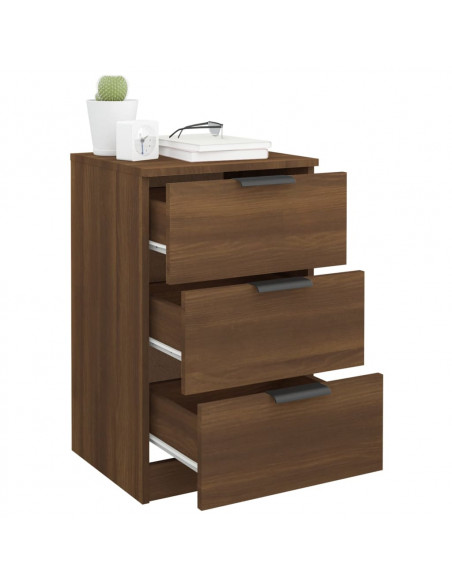 Comodini 2 pz Rovere Marrone 40x36x65 cm