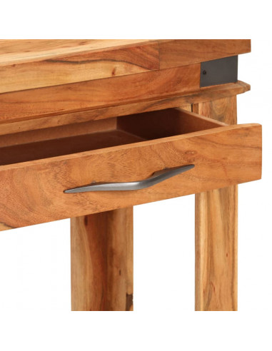 Tavolo Console 110x34x74 cm in Legno Massello di Acacia