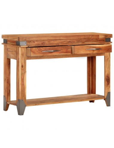 Tavolo Console 110x34x74 cm in Legno Massello di Acacia