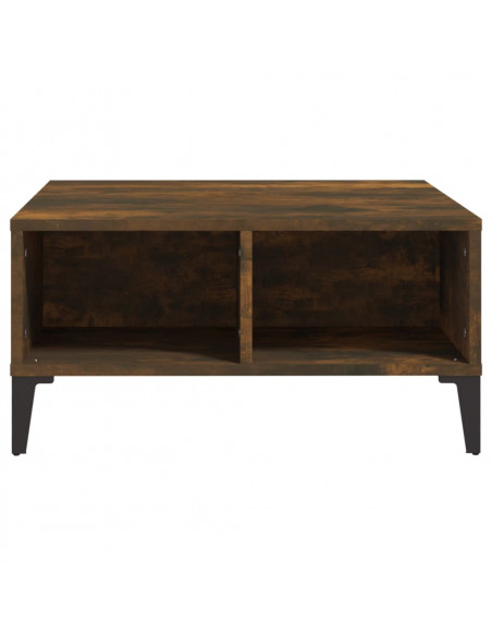 Tavolino da Salotto Rovere Fumo 60x60x30 cm in Truciolato