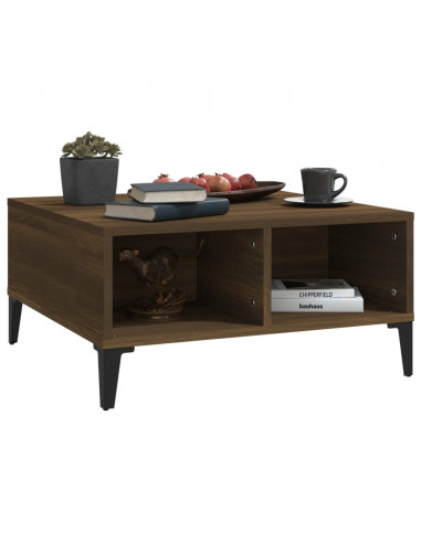 Tavolino da Salotto Rovere Marrone 60x60x30 cm in Truciolato