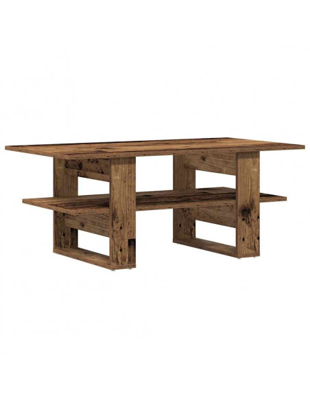 Tavolino da Salotto Legno Antico 102x55x42 cm Legno Multistrato