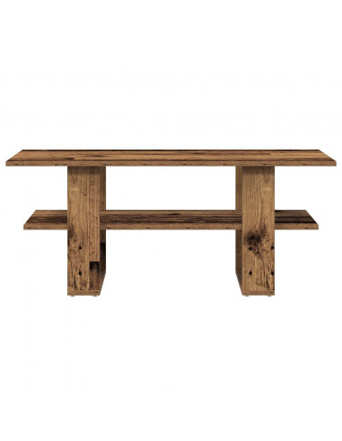Tavolino da Salotto Legno Antico 102x55x42 cm Legno Multistrato