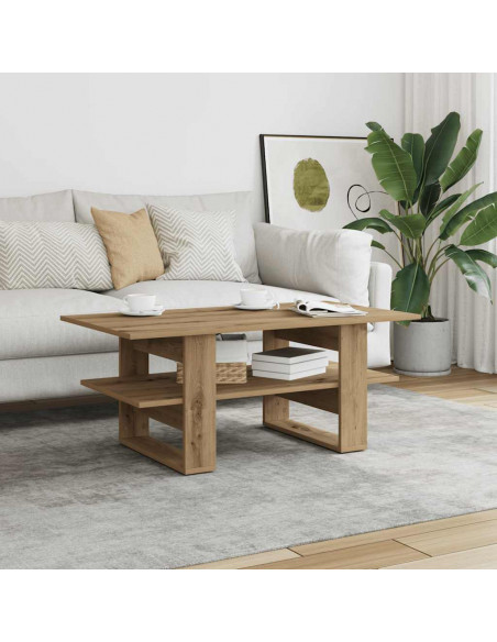 Tavolino Salotto Rovere Artigianale 102x55x42 cm Multistrato