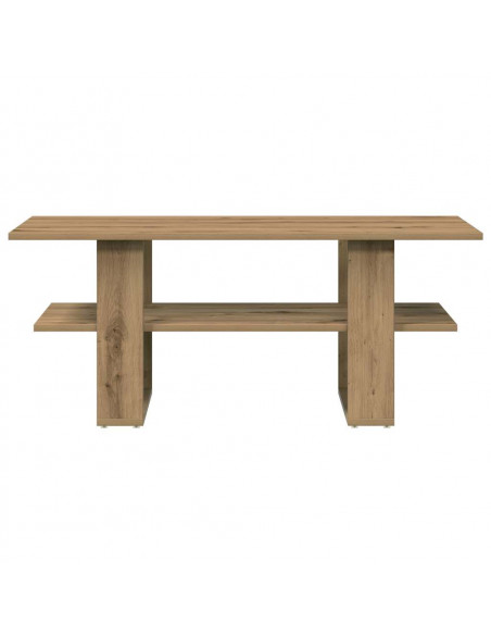 Tavolino Salotto Rovere Artigianale 102x55x42 cm Multistrato