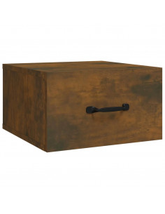 Comodino a Muro Rovere Fumo 35x35x20 cm 2