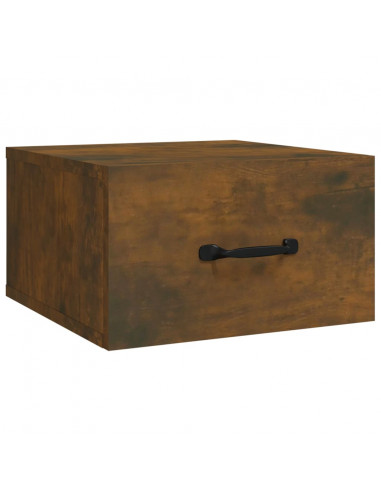 Comodino a Muro Rovere Fumo 35x35x20 cm