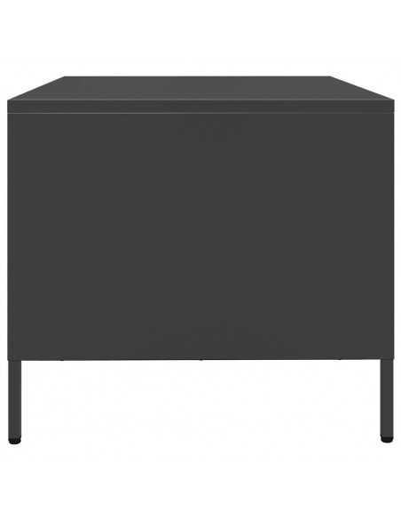 Tavolino Nero 101,5x50x43,5 cm in Acciaio Laminato a Freddo