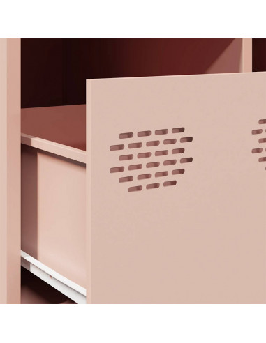 Tavolino Rosa 101,5x50x43,5 cm in Acciaio Laminato a Freddo