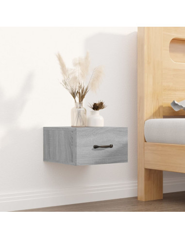 Comodini a Muro 2 pz Grigio Sonoma 35x35x20 cm