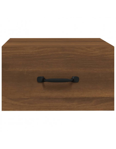 Comodino a Muro Rovere Marrone 35x35x20 cm