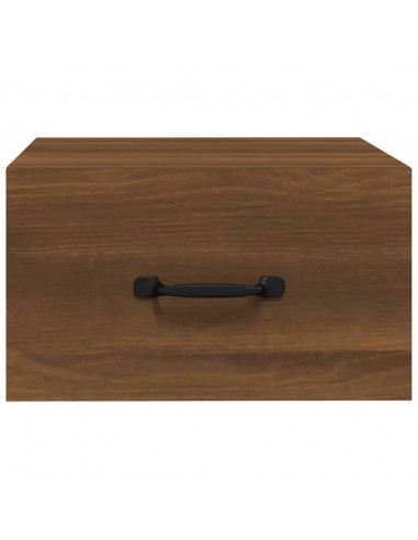Comodini a Muro 2 pz Rovere Marrone 35x35x20 cm