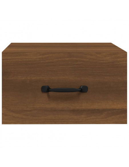 Comodini a Muro 2 pz Rovere Marrone 35x35x20 cm