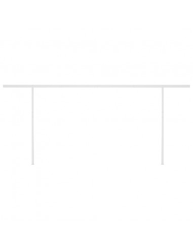 Tenda da Sole Automatica con Sensore Vento e LED 6x3,5 m Crema