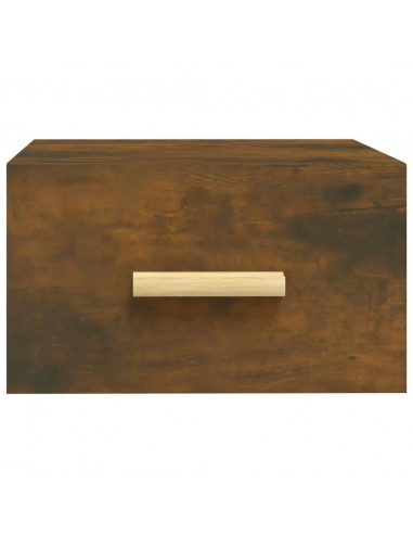 Comodini a Muro 2 pz Rovere Fumo 35x35x20 cm