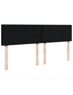 Giroletto a Molle con Materasso Nero 160x200 cm in Tessuto 2