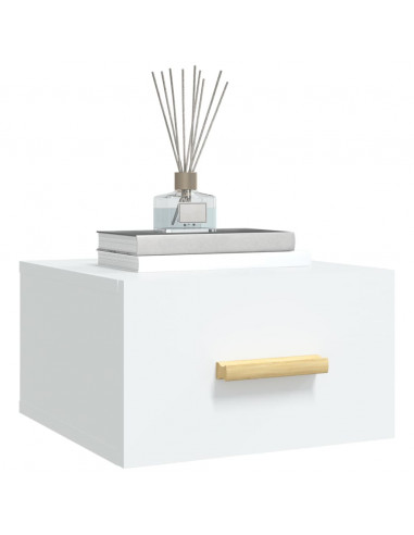 Comodino a Muro Bianco 35x35x20 cm