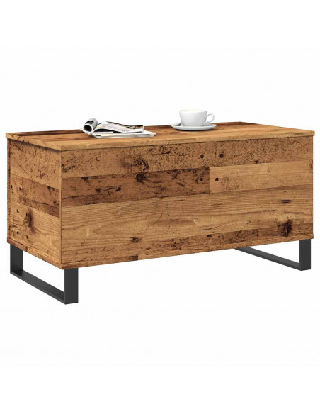 Tavolino da Salotto Legno Antico 90x44,5x45 cm in Truciolato