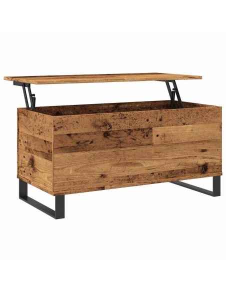 Tavolino da Salotto Legno Antico 90x44,5x45 cm in Truciolato