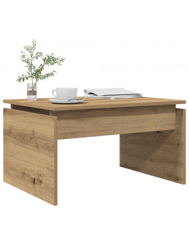 Tavolino da Salotto Rovere Artigianale 68x50x38cm in Truciolato