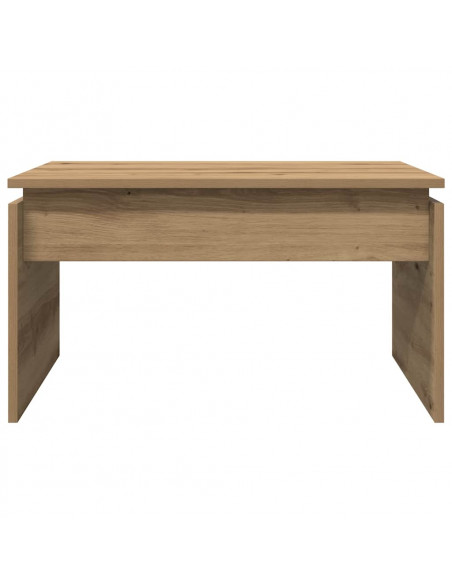 Tavolino da Salotto Rovere Artigianale 68x50x38cm in Truciolato