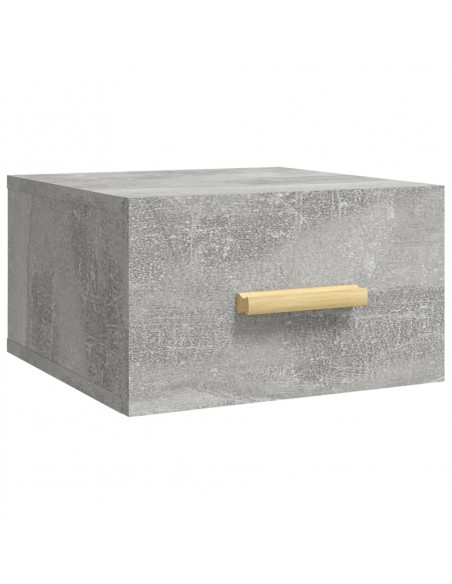 Comodini a Muro 2 pz Grigio Cemento 35x35x20 cm