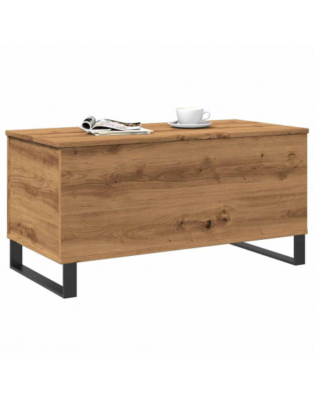 Tavolino Salotto Rovere Artigianale 90x44,5x45 cm in Truciolato