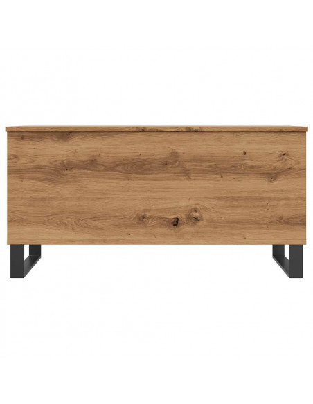 Tavolino Salotto Rovere Artigianale 90x44,5x45 cm in Truciolato