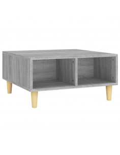 Tavolino da Salotto Grigio Sonoma 60x60x30 cm in Truciolato 2