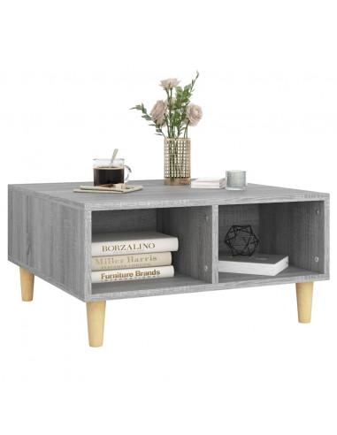 Tavolino da Salotto Grigio Sonoma 60x60x30 cm in Truciolato
